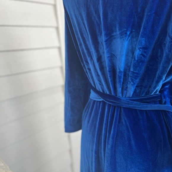 NWT Blue Velour Fit and Flare dress - Picture 9 of 11